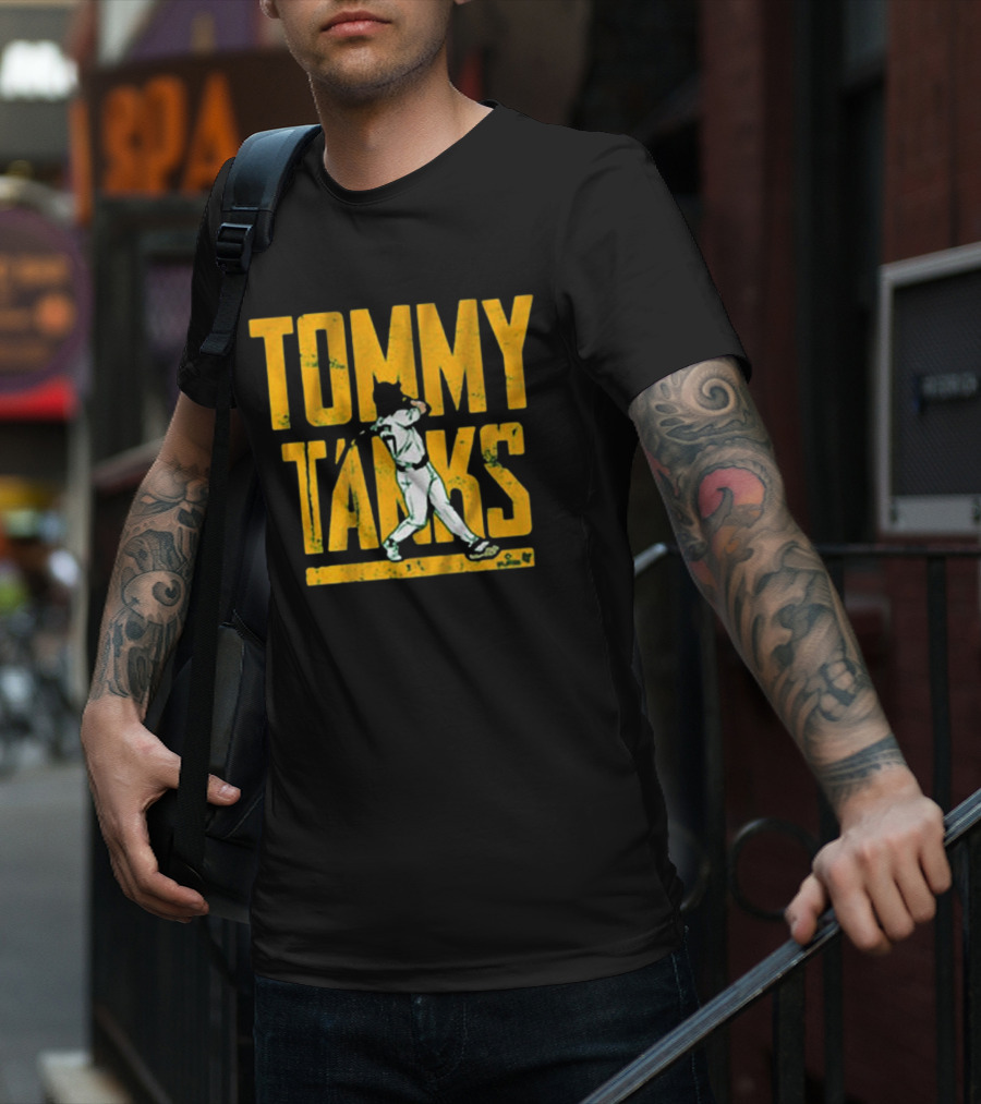 Tommy Tanks Baseball Player Silhouette T-Shirt