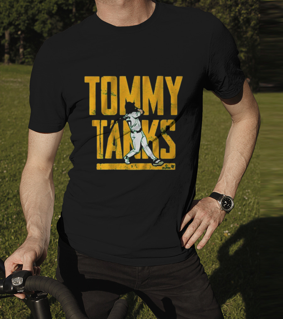 Tommy Tanks Baseball Player Silhouette T-Shirt