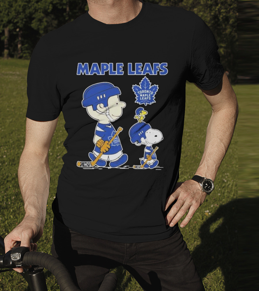 Toronto Maple Leafs Peanuts Snoopy Hockey 2025 Charlie Brown Woodstock T-Shirt