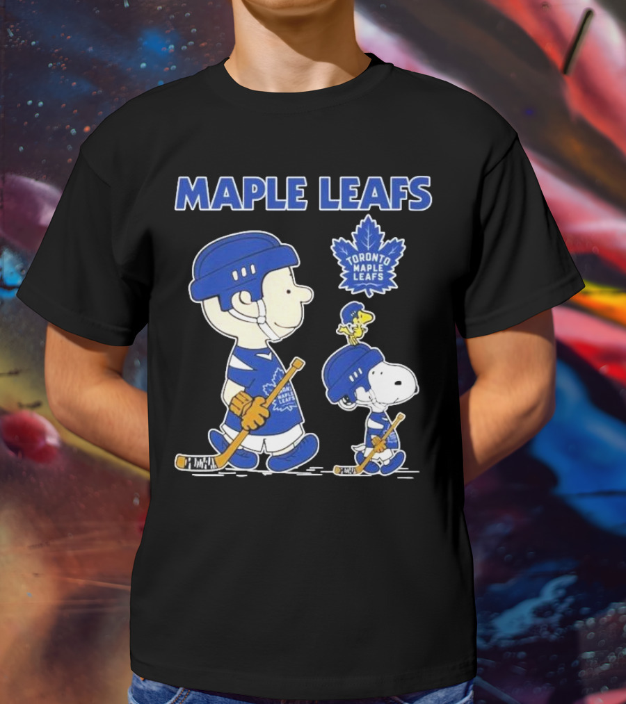 Toronto Maple Leafs Peanuts Snoopy Hockey 2025 Charlie Brown Woodstock T-Shirt