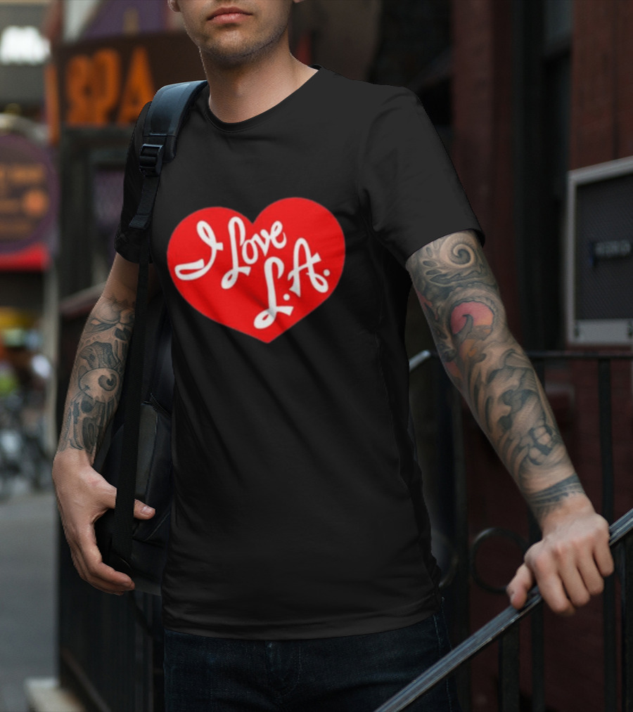Tourist I Love LA Red Heart Icon T-Shirt