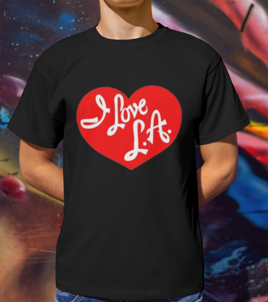 Tourist I Love LA Red Heart Icon T-Shirt