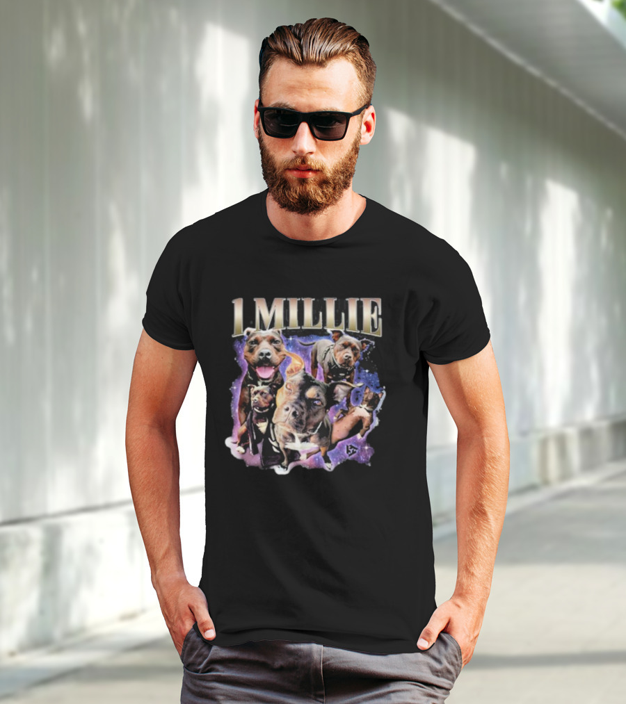 Trent The Traveler 1 Millie Dogs In Purple Cosmic Galaxy T-Shirt