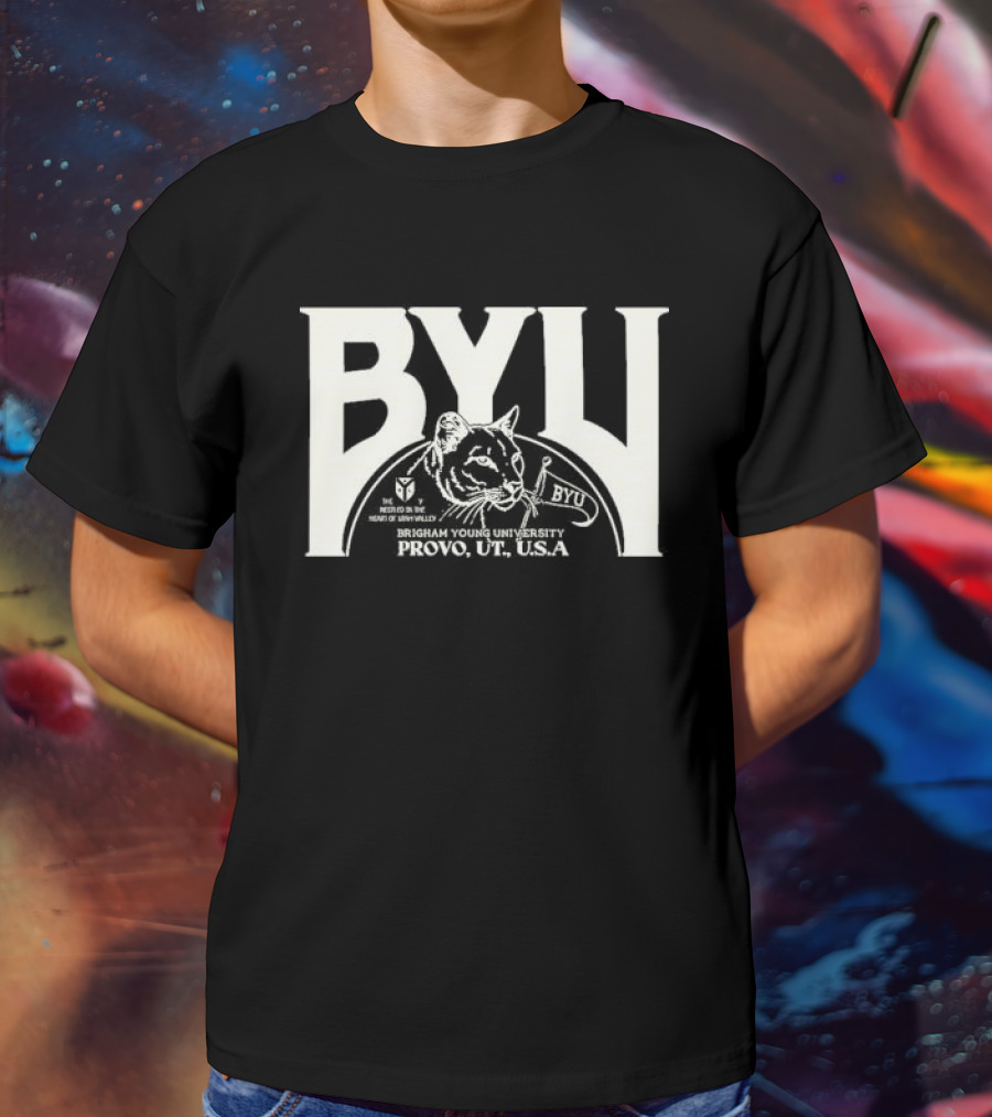 BYU Heritage Tysdyes Brigham Young Cougars Provo America T-Shirt