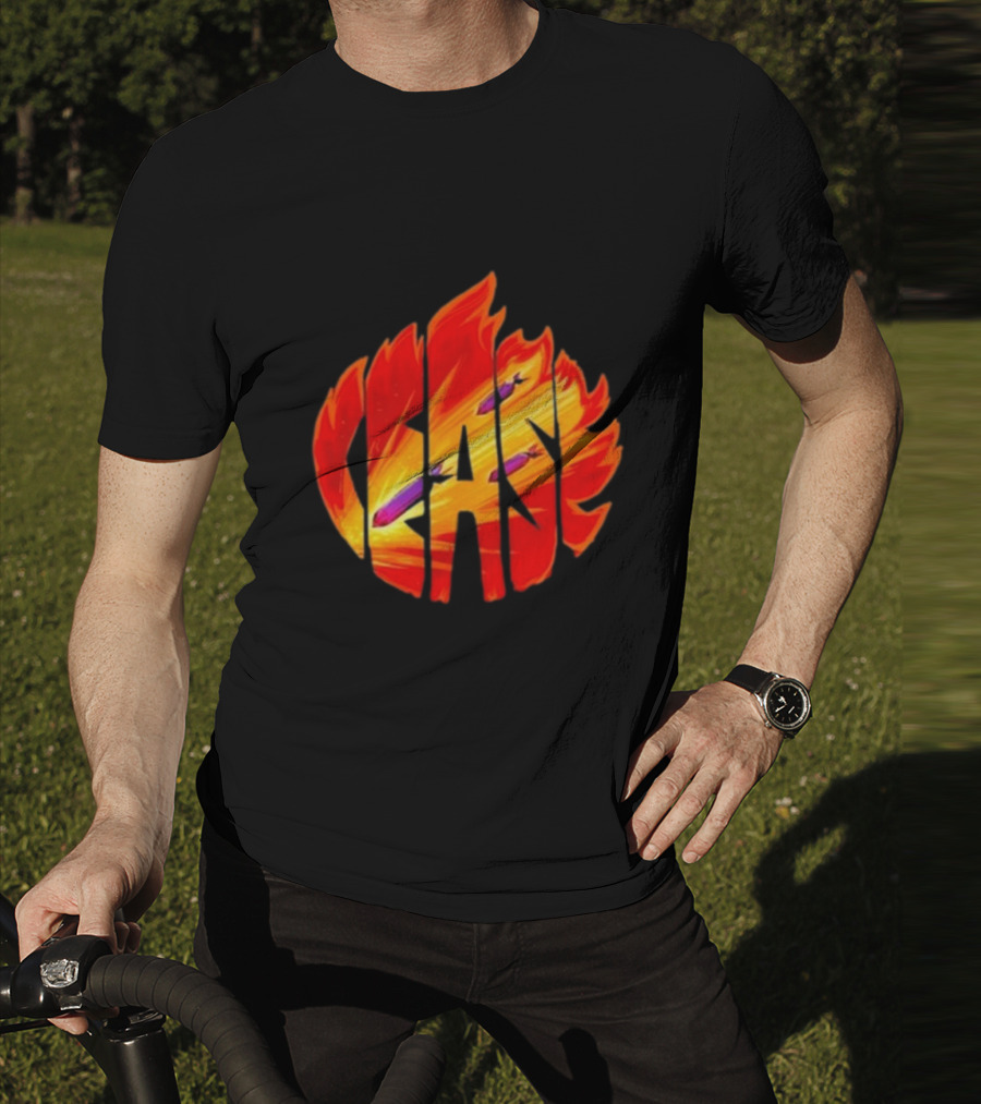 Cease Fire Flame Letters With Missiles T-Shirt