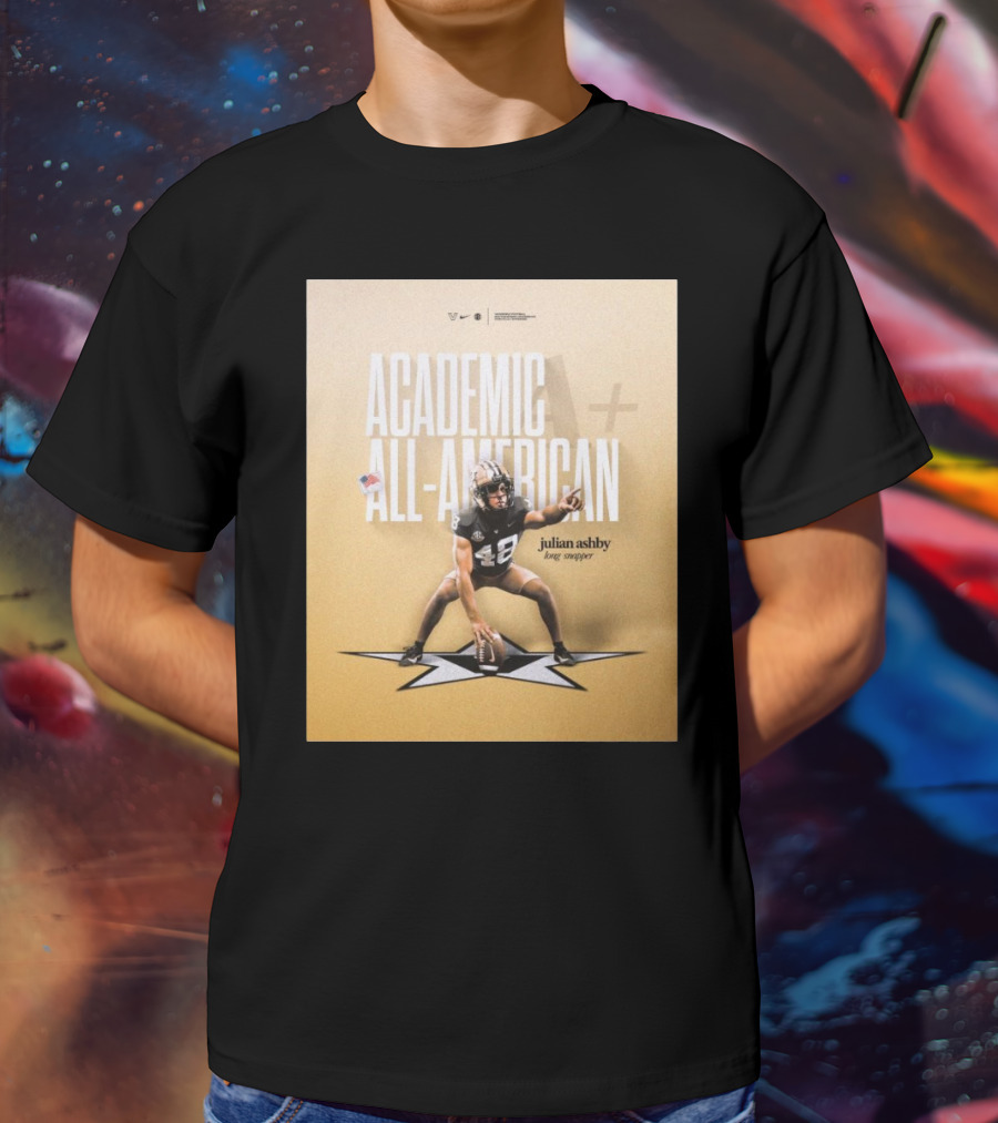 Vanderbilt Football Julian Ashby Academic All-American Long Snapper T-Shirt