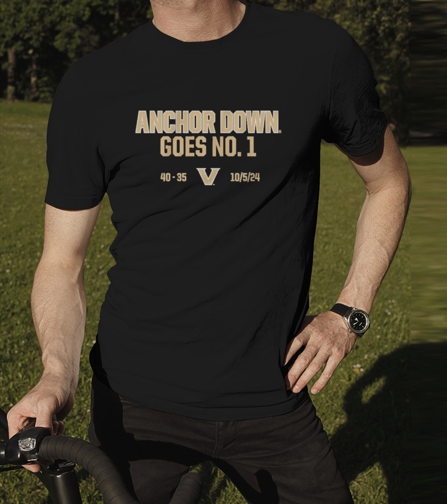 Vanderbilt Anchor Down Victory 40-35 October 5 T-Shirt