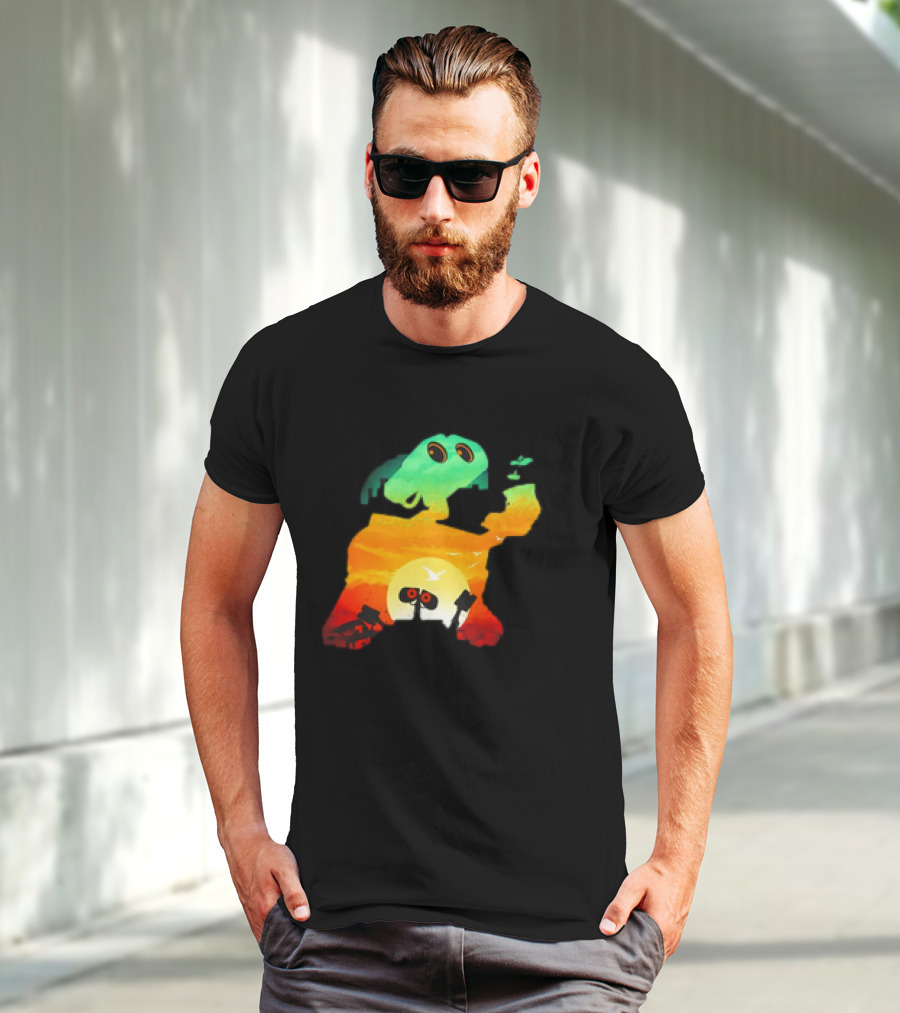 Wall-E Cosmic Recycler Sunset Silhouette T-Shirt