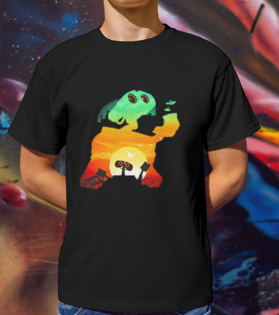 Wall-E Cosmic Recycler Sunset Silhouette T-Shirt