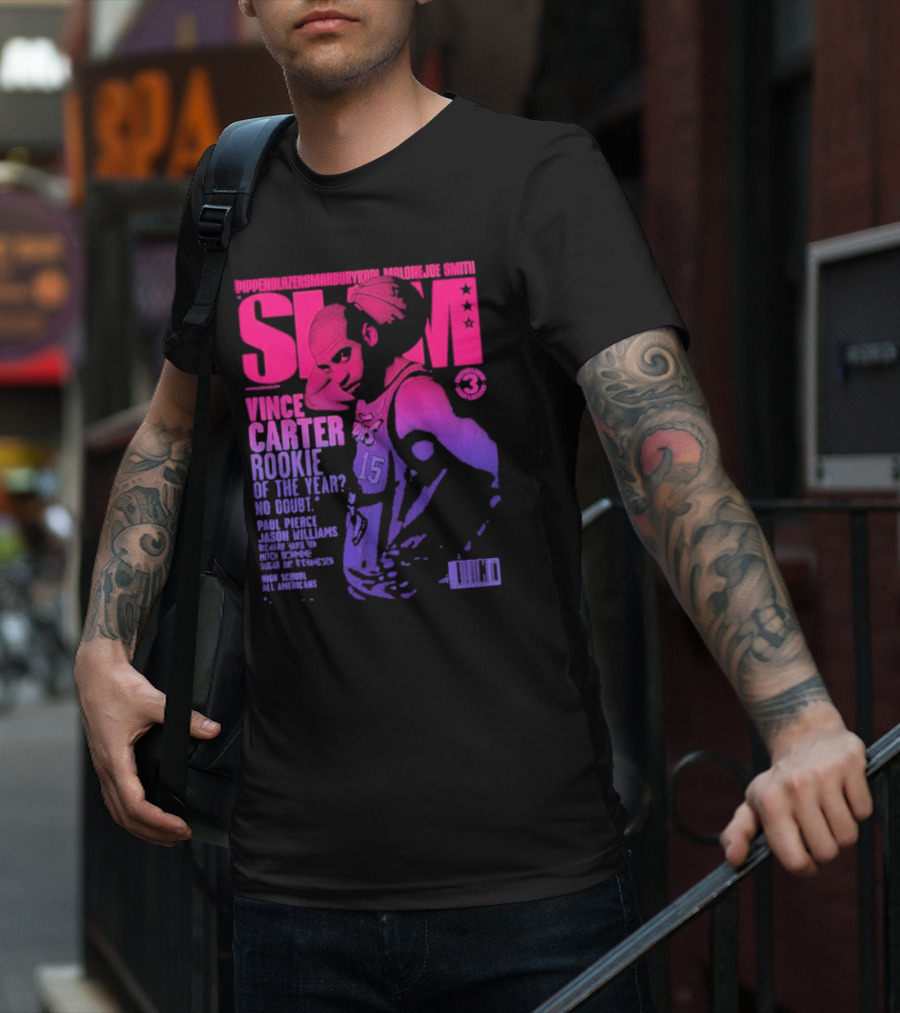 Vince Carter Toronto Rookie Of The Year 1999 SLAM 15 Gradient T-Shirt
