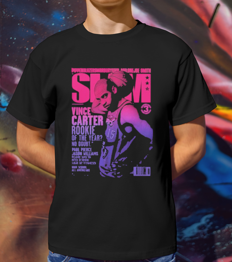 Vince Carter Toronto Rookie Of The Year 1999 SLAM 15 Gradient T-Shirt