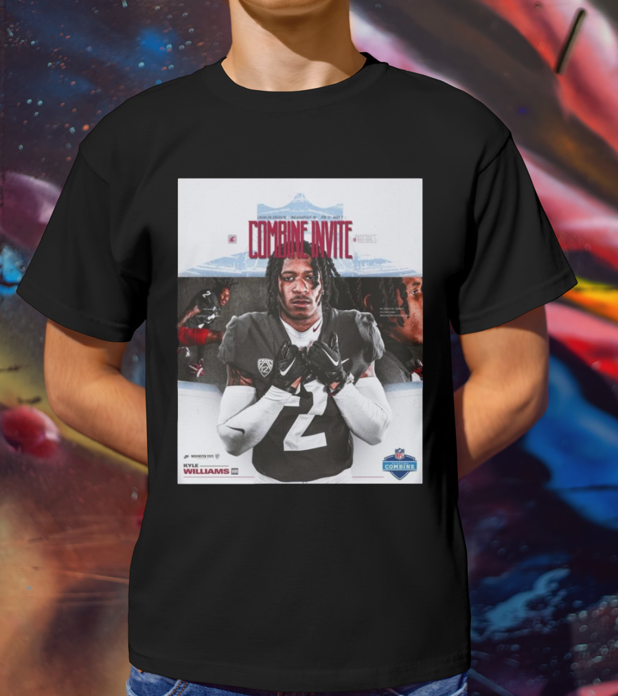 Lucas Oil Stadium NFL Combine Invite Kyle Williams Washington State Cougars Indianapolis 2025 T-Shirt