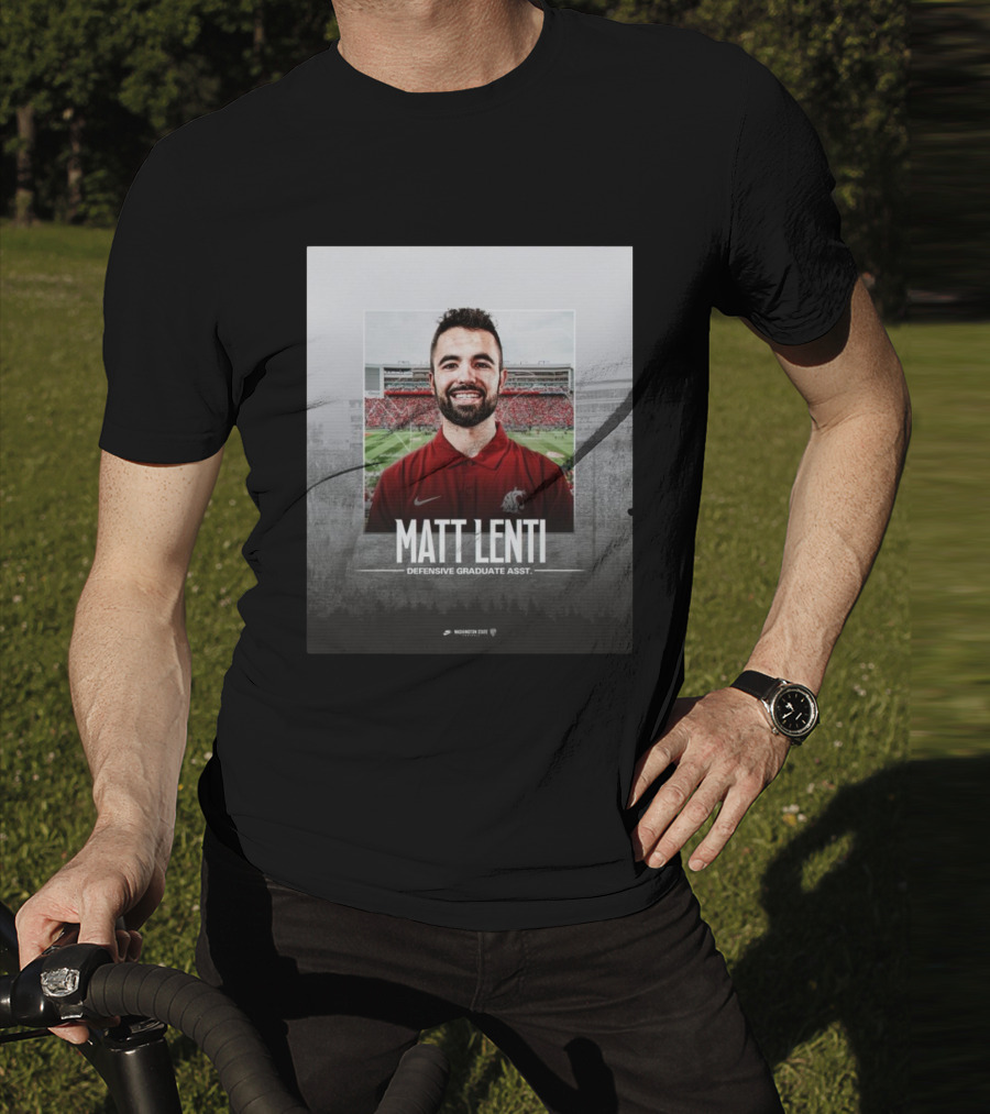 Matt Lenti Defensive Graduate Asst Washington State Cougars Palouse Football T-Shirt