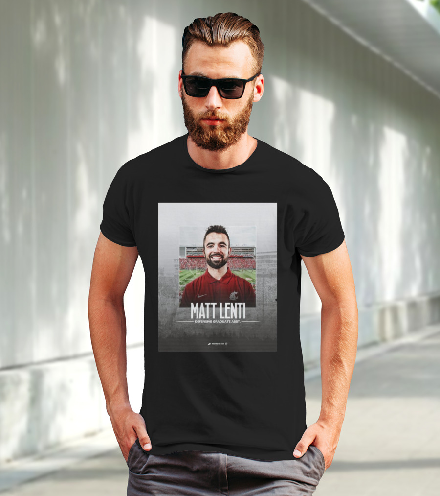 Matt Lenti Defensive Graduate Asst Washington State Cougars Palouse Football T-Shirt
