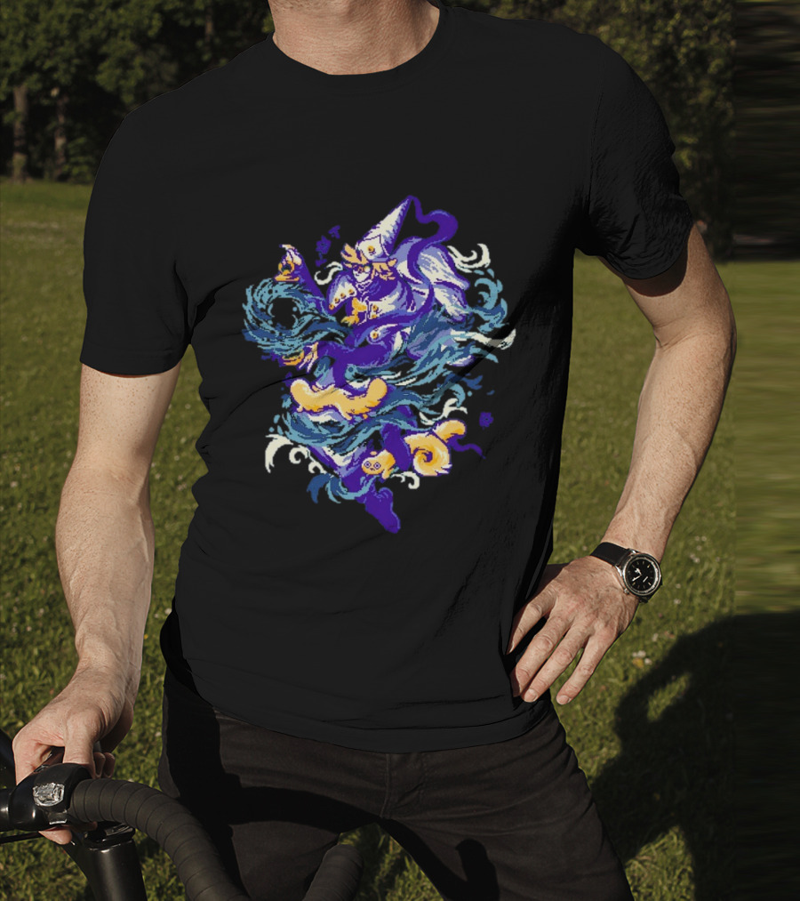 Water Witch Purple Fish Mystic Waves T-Shirt