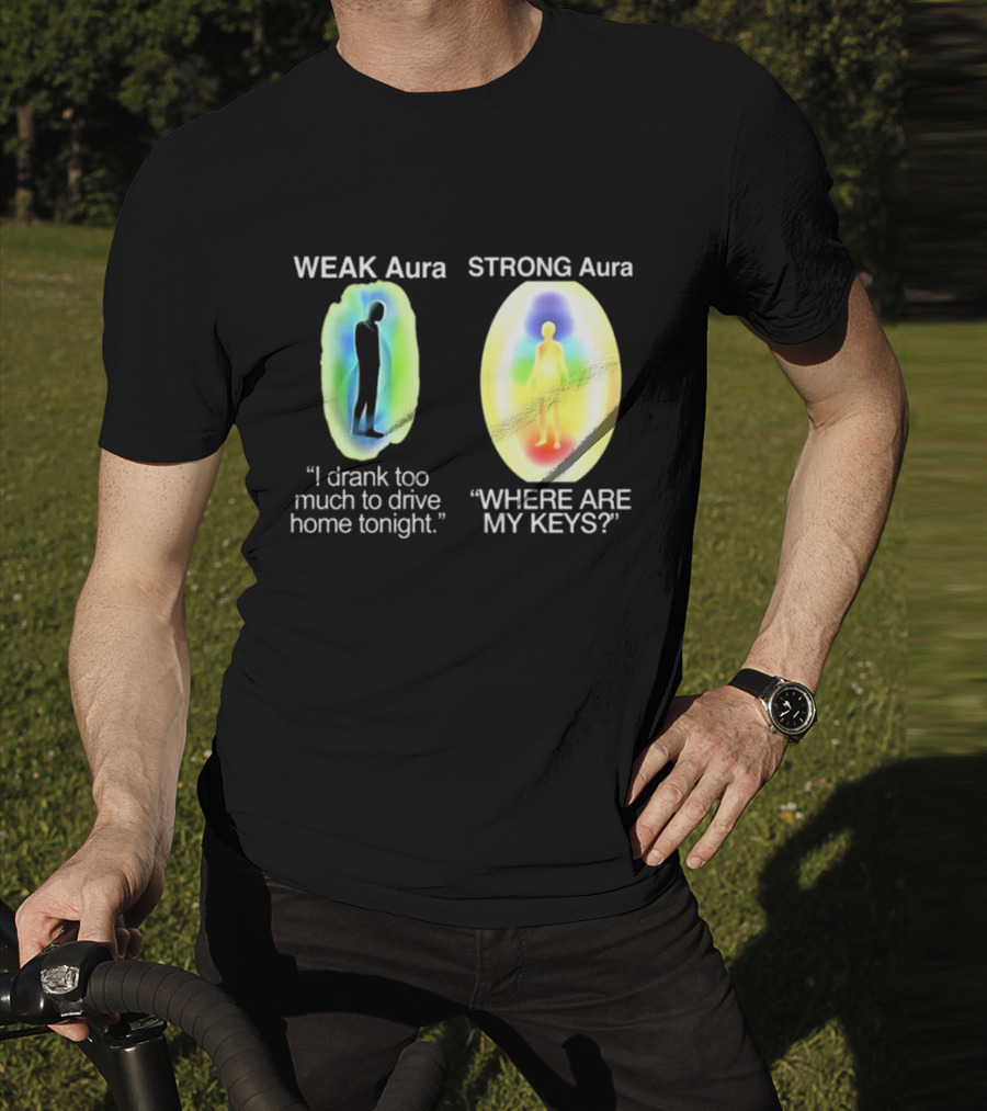 Weak Aura I Drank Too Much To Drive Home Strong Aura Where Are My Keys T-Shirt