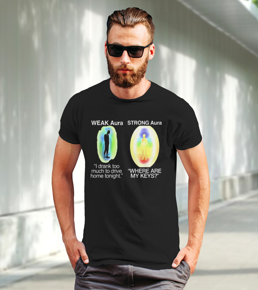 Weak Aura I Drank Too Much To Drive Home Strong Aura Where Are My Keys T-Shirt