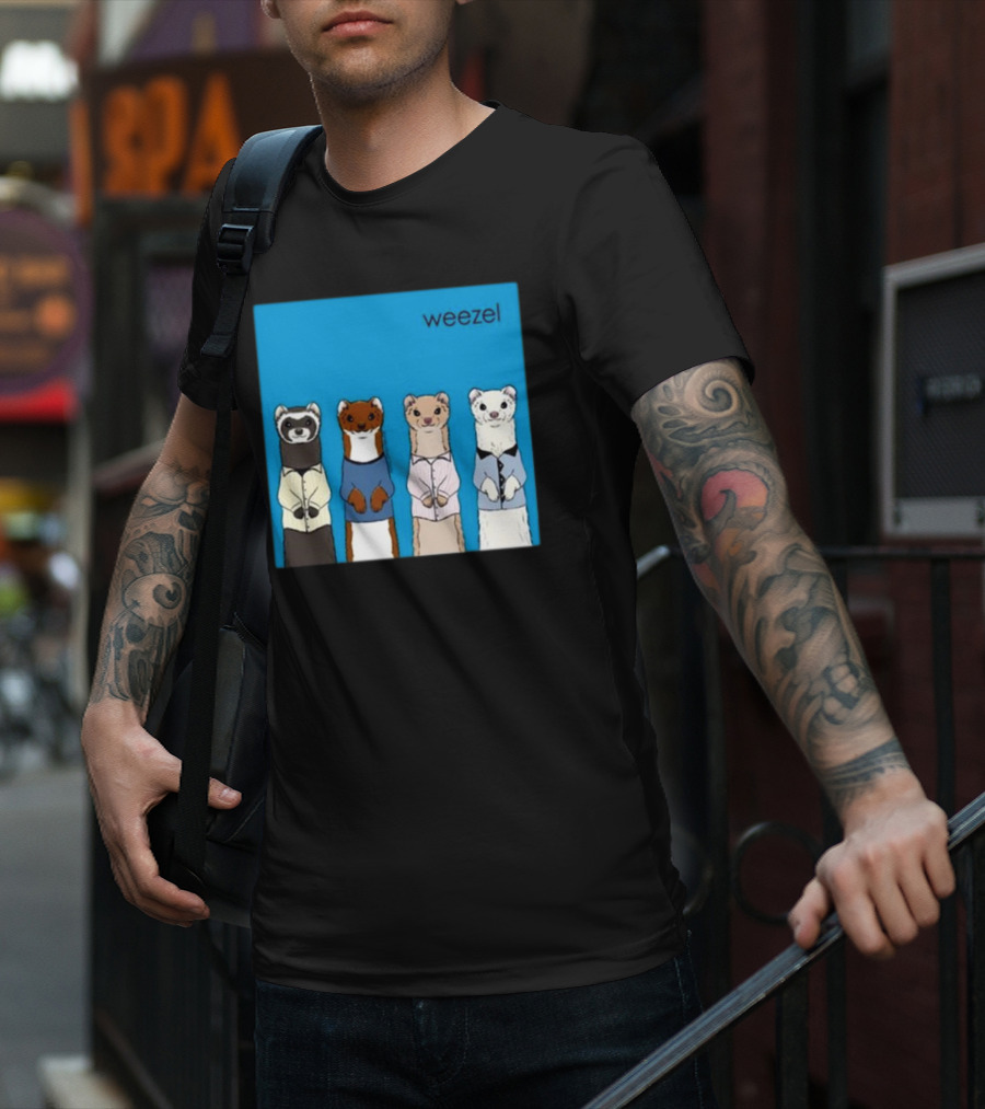 Weezel Weasel In Colorful Outfits Quartet T-Shirt