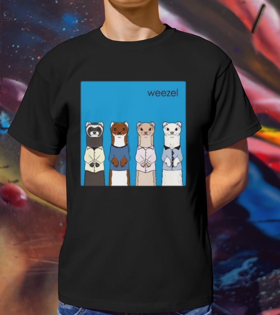 Weezel Weasel In Colorful Outfits Quartet T-Shirt