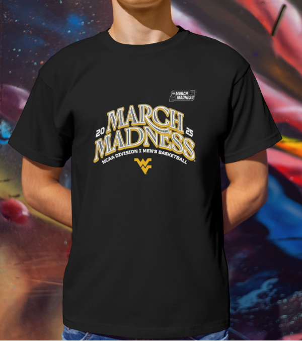 West Virginia Men's Basketball 2025 NCAA March Madness T-Shirt
