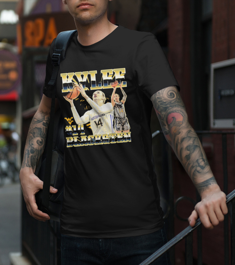 West Virginia Mountaineers Basketball Kylee Blacksten #14 T-Shirt