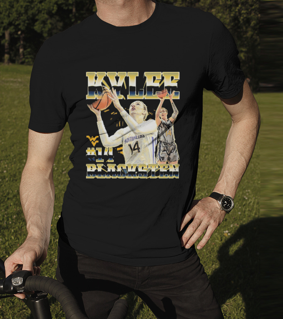 West Virginia Mountaineers Basketball Kylee Blacksten #14 T-Shirt