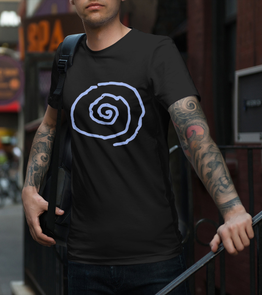 Whirr Raw Blue Spiral T-Shirt