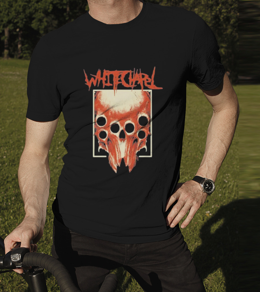 Whitechapel Skull Bone With Red Cult Woods Imagery T-Shirt