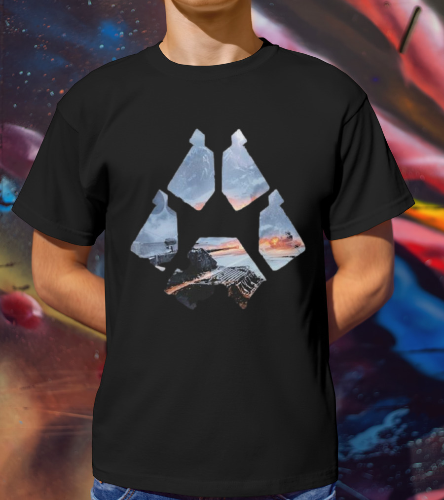 Wot Steel Hunter Winter Landscape Battle Icon T-Shirt