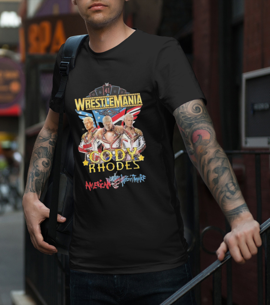 Wrestlemania 41 Cody Rhodes American Nightmare Vegas 2025 T-Shirt