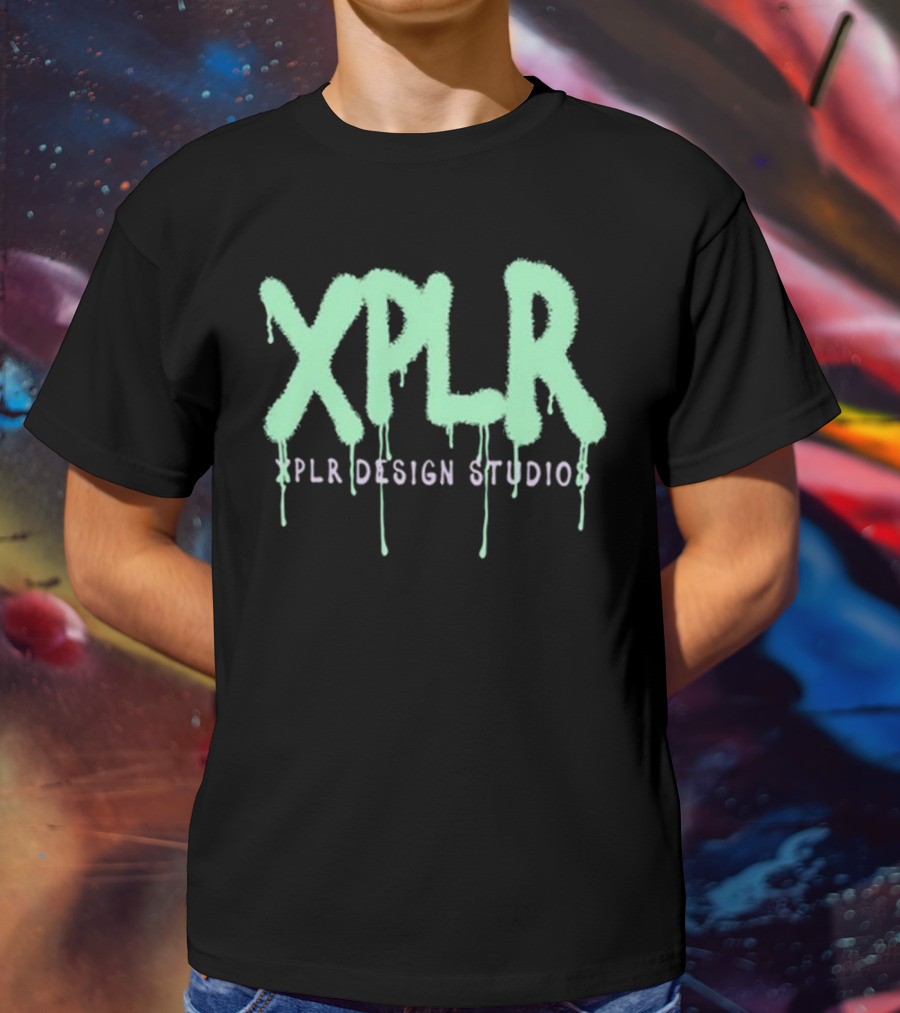 Xplr Studio Graffiti V.2 Droplet Style Text T-Shirt