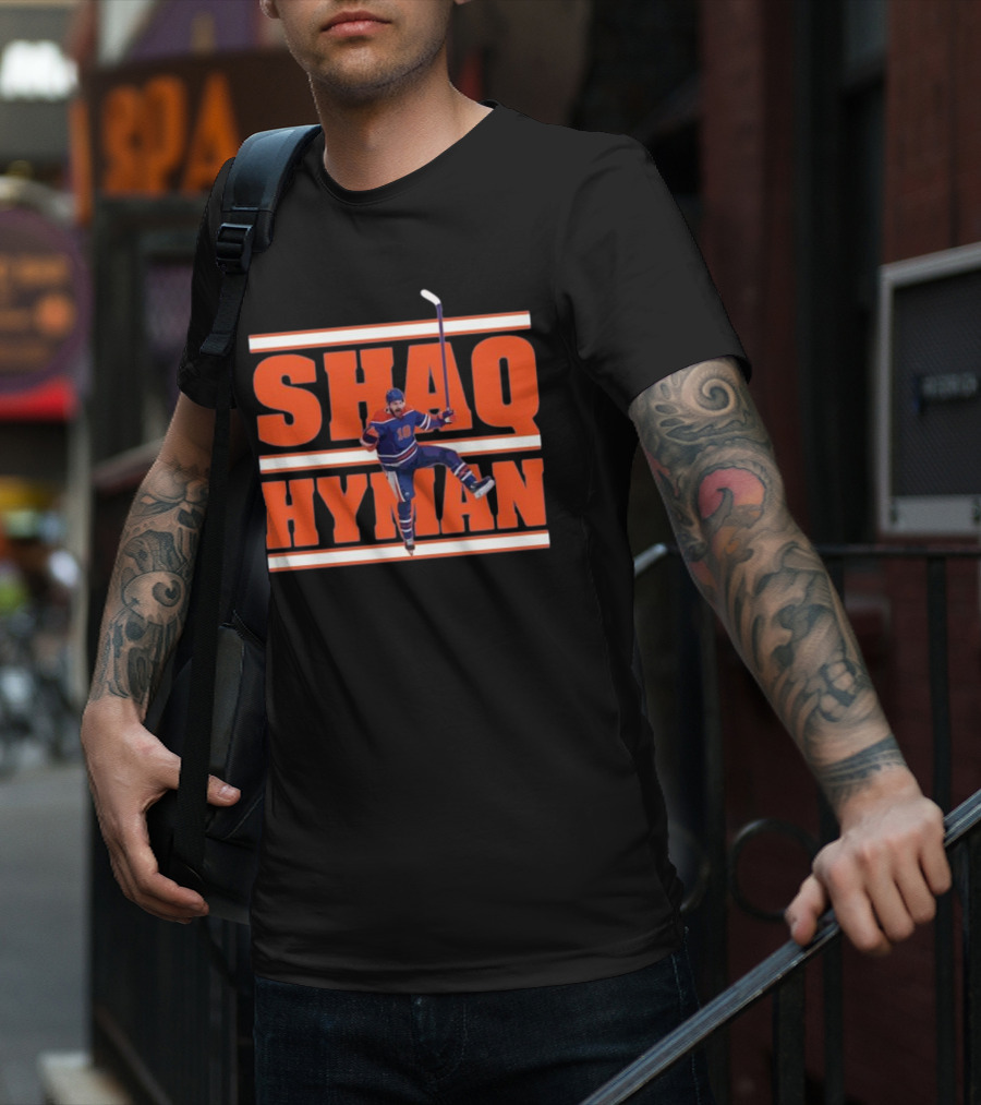 SHAQ HYMAN Hockey Player Celebration T-Shirt