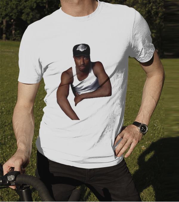 2PAC LA Kings Hat Image T-Shirt
