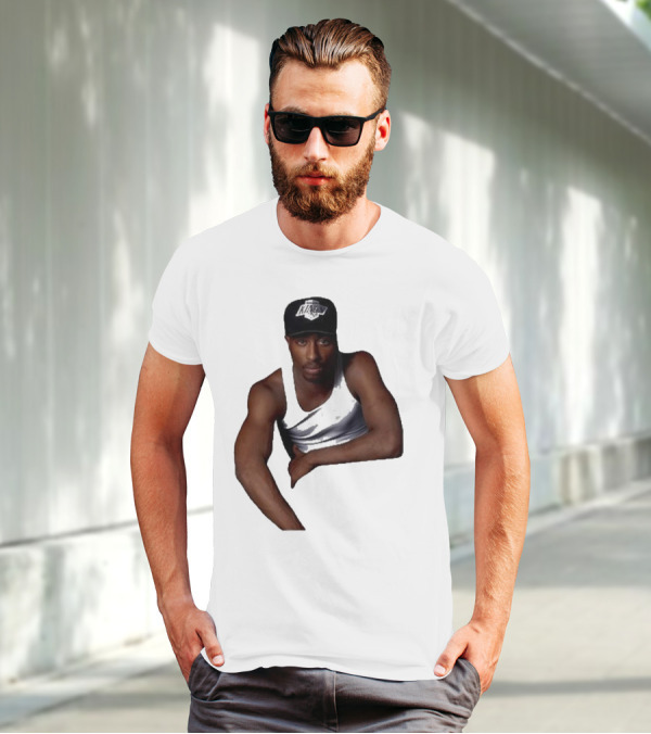 2PAC LA Kings Hat Image T-Shirt