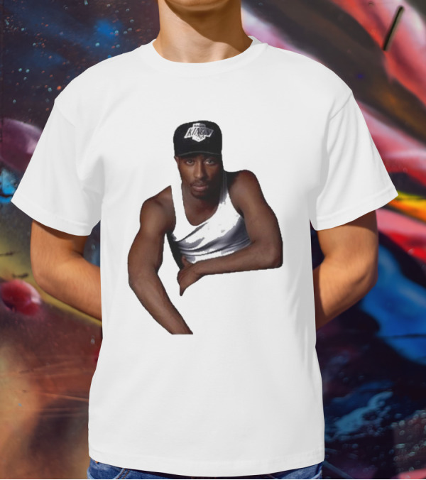 2PAC LA Kings Hat Image T-Shirt