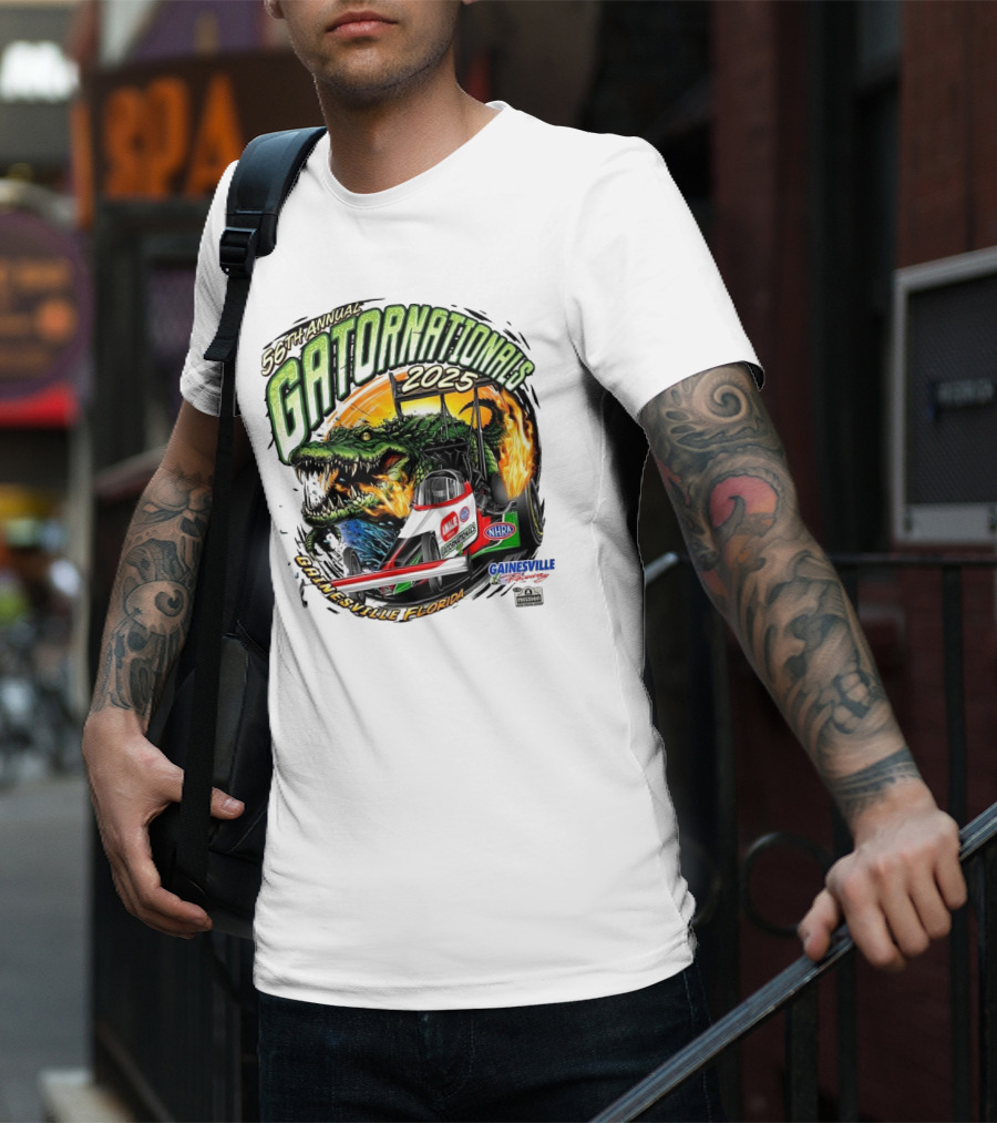 56th Annual Gatornationals 2025 Gainesville Florida NHRA Drag Racing Event T-Shirt
