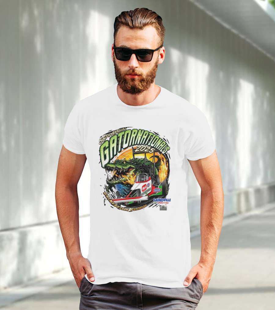 56th Annual Gatornationals 2025 Gainesville Florida NHRA Drag Racing Event T-Shirt