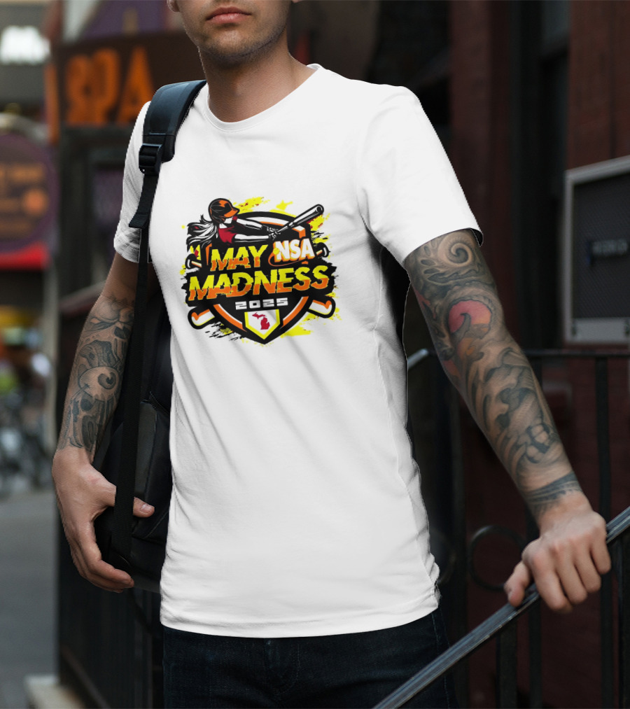 2025 NSA May Madness Fastpitch Tournament Michigan Logo T-Shirt