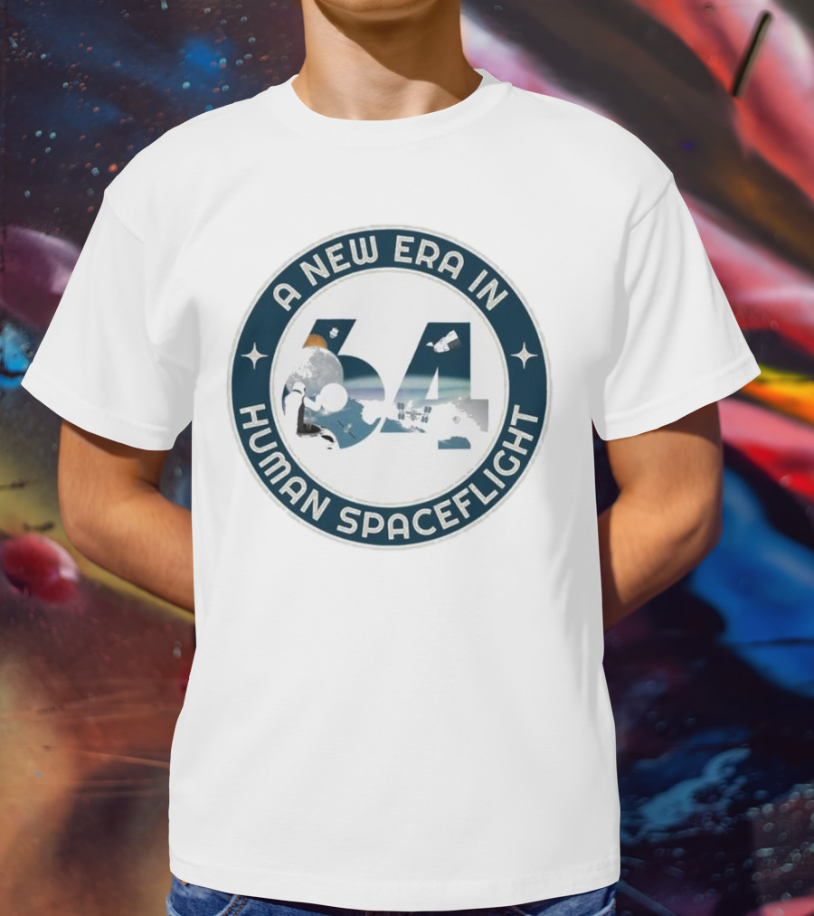A New Era In Human Spaceflight 64 Astronaut Moon Exploration T-Shirt