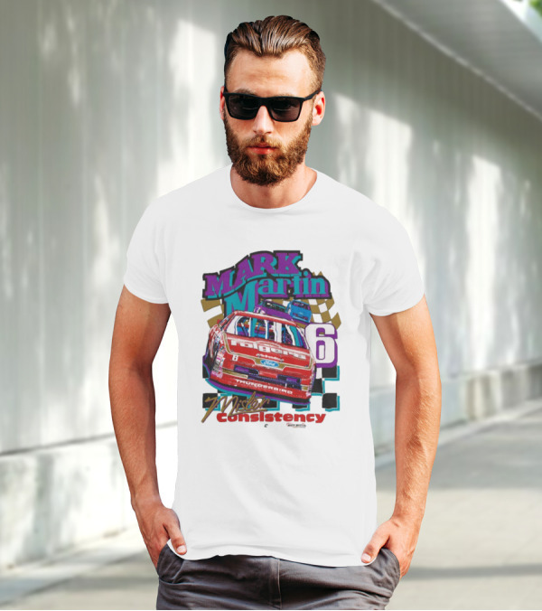 Mark Martin Mister Consistency 6 Folgers Ford Thunderbird Racing 2025 T-Shirt
