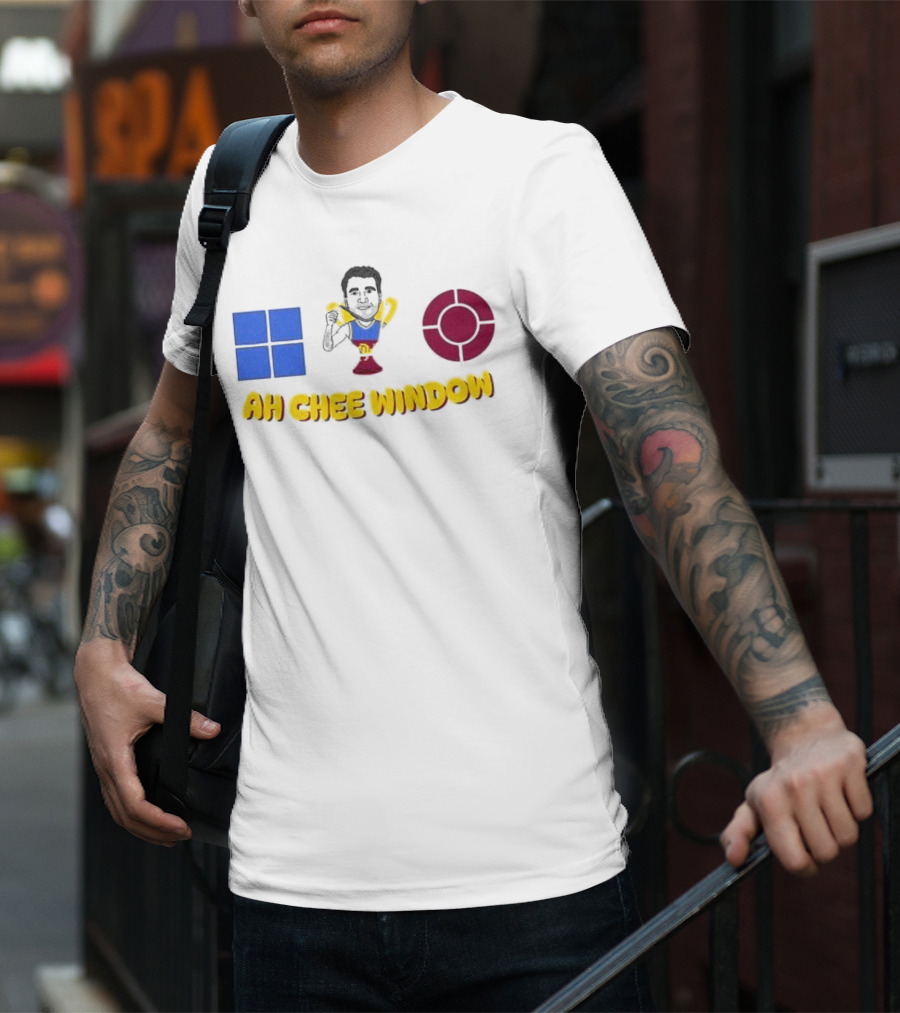 Ah Chee Window Callum Ah Chee Brisbane Lions Blue Red Symbol T-Shirt