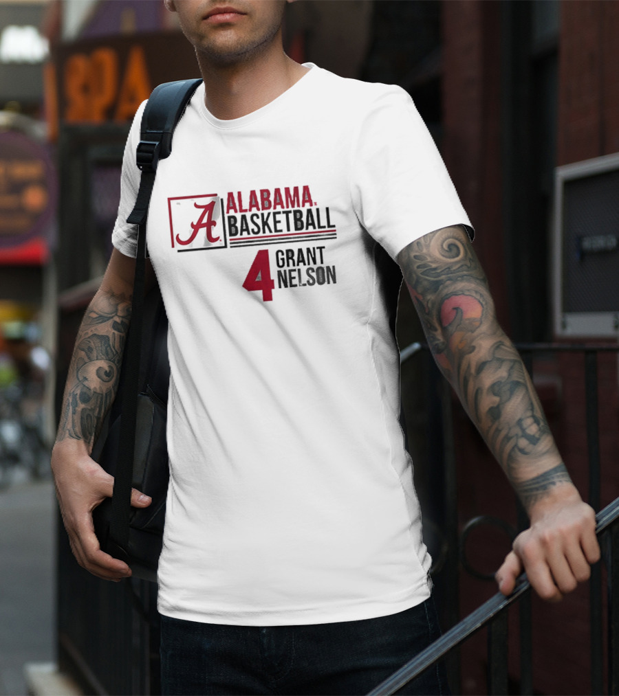 Alabama Grant Nelson Basketball Jersey Number 4 T-Shirt