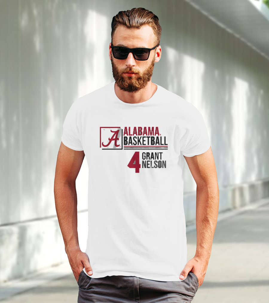 Alabama Grant Nelson Basketball Jersey Number 4 T-Shirt