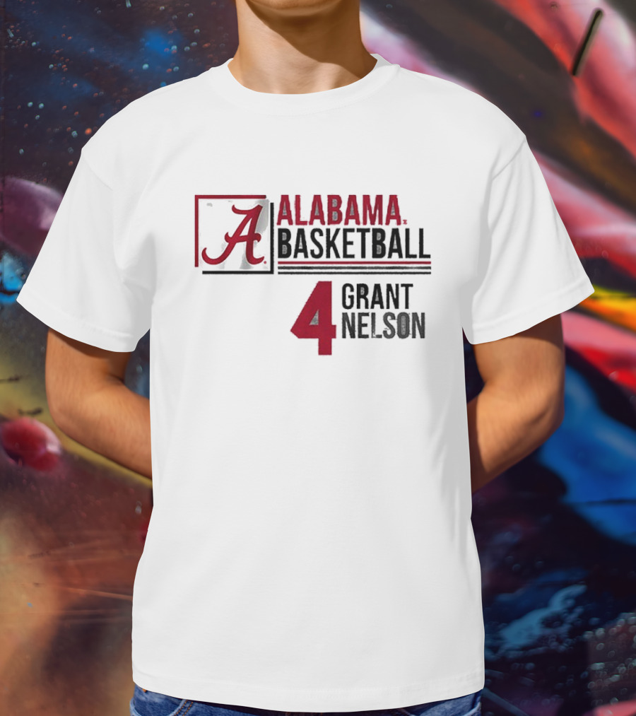 Alabama Grant Nelson Basketball Jersey Number 4 T-Shirt