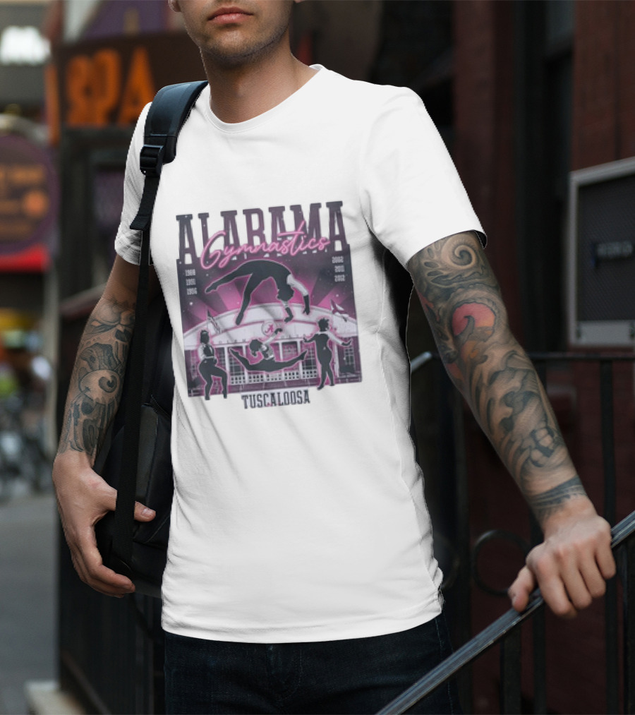 Alabama Gymnastics Over The Coliseum Tuscaloosa With Years 1988 1991 1996 2002 2011 2012 T-Shirt