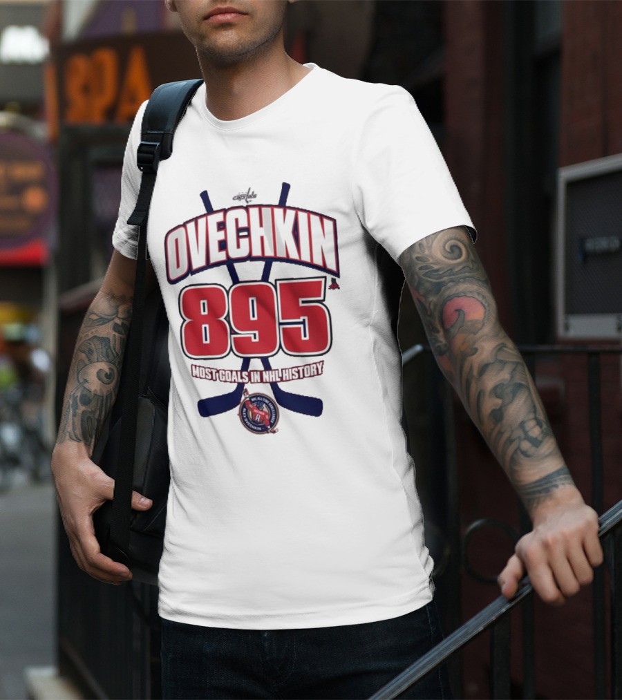 Ovechkin 895 Goals NHL History Washington Capitals T-Shirt