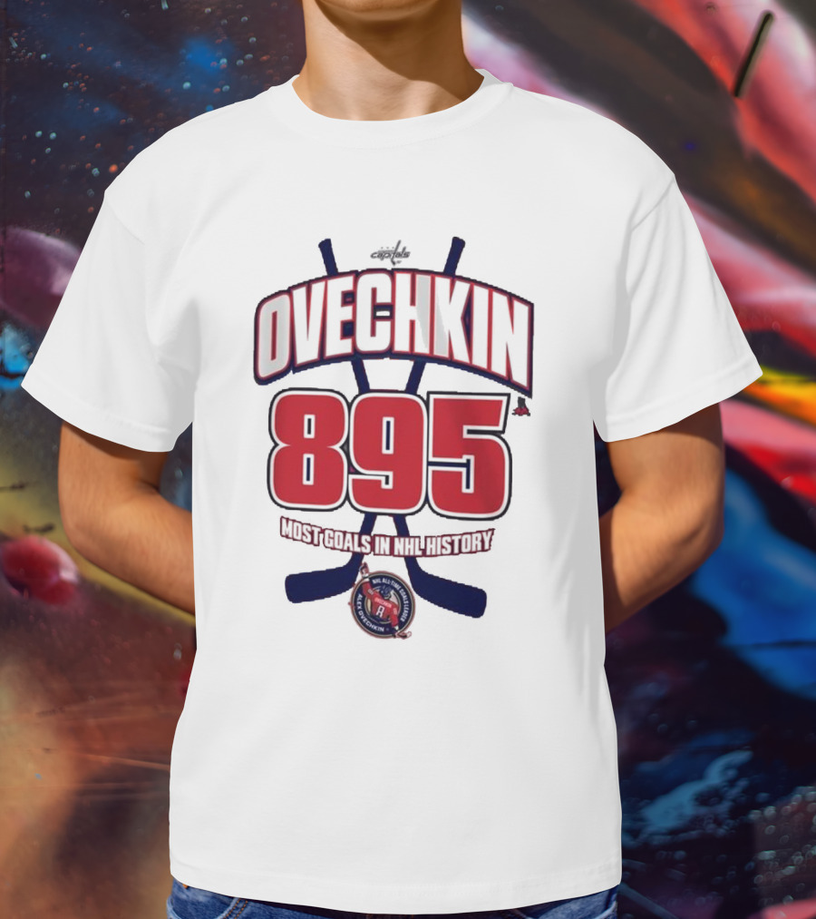 Ovechkin 895 Goals NHL History Washington Capitals T-Shirt