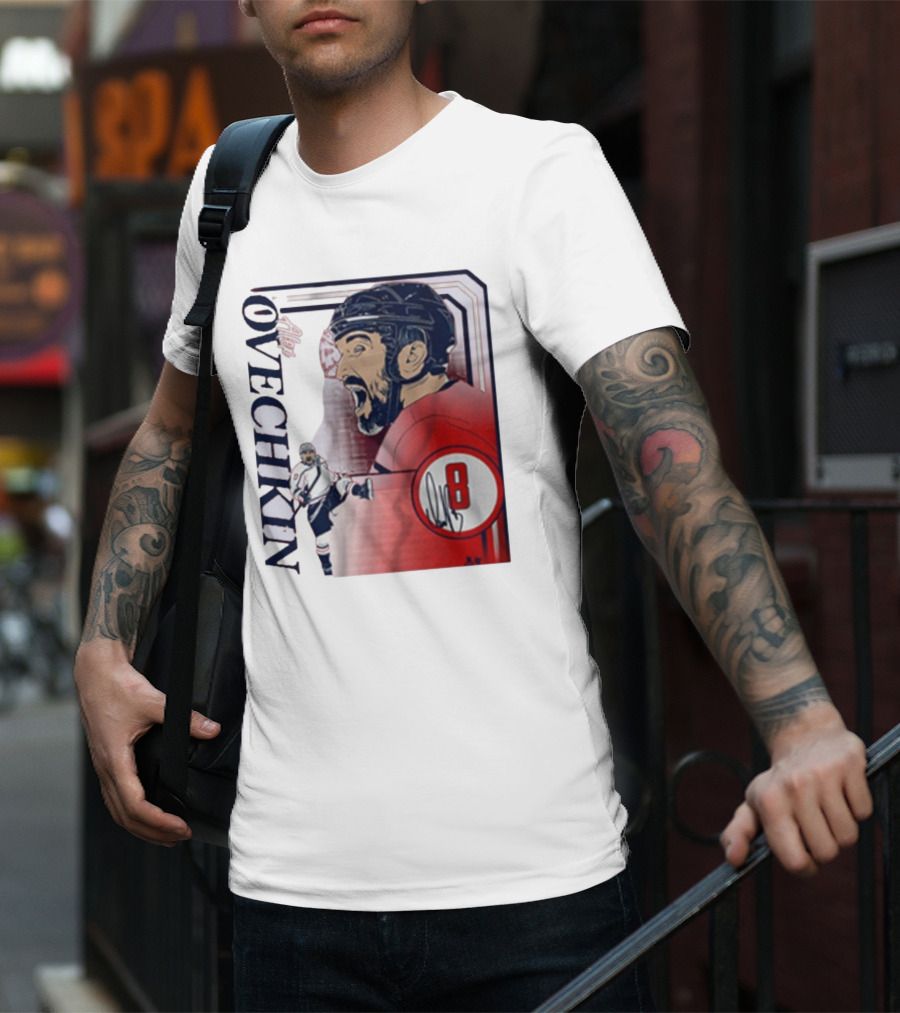 Alexander Ovechkin Dynamic Hockey Collage Number 8 T-Shirt