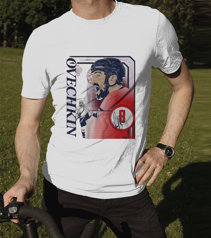 Alexander Ovechkin Dynamic Hockey Collage Number 8 T-Shirt