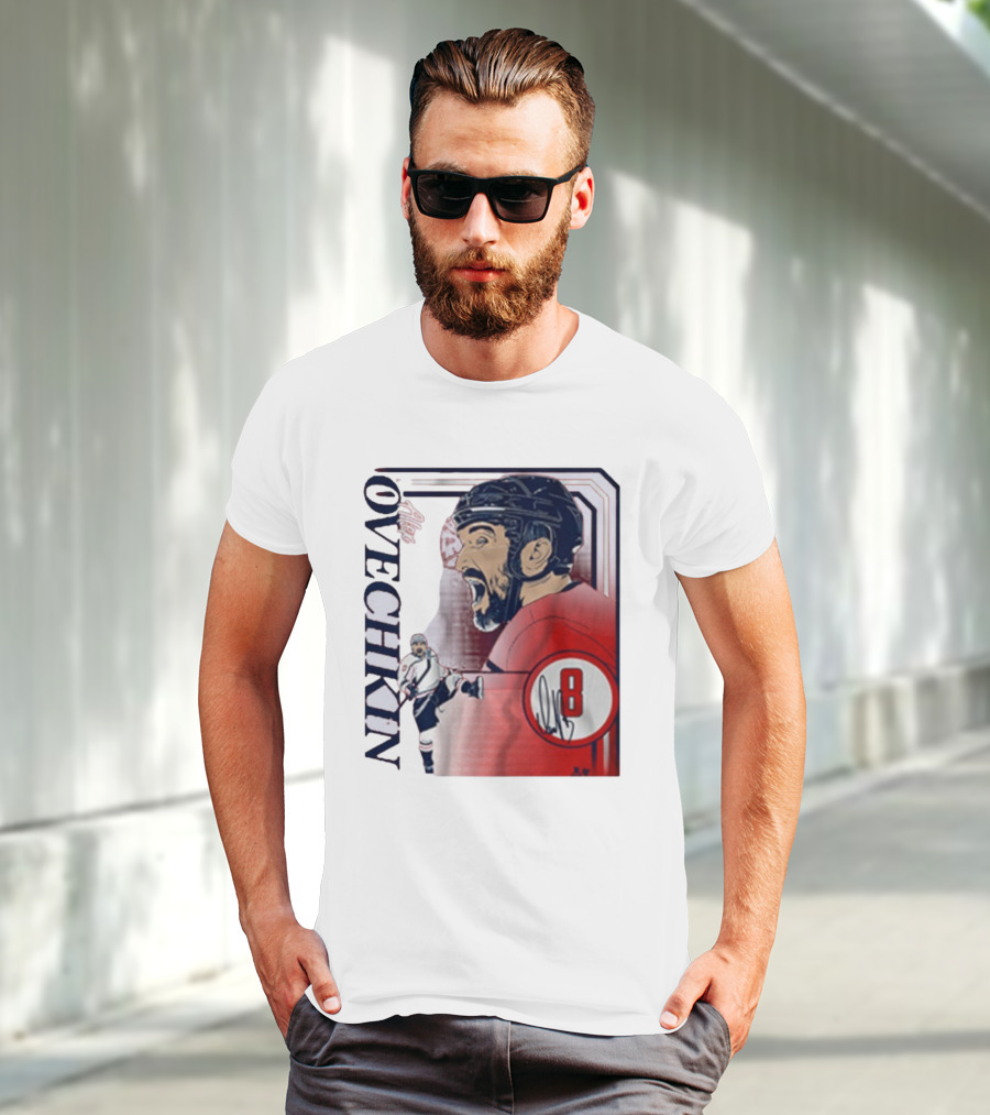 Alexander Ovechkin Dynamic Hockey Collage Number 8 T-Shirt